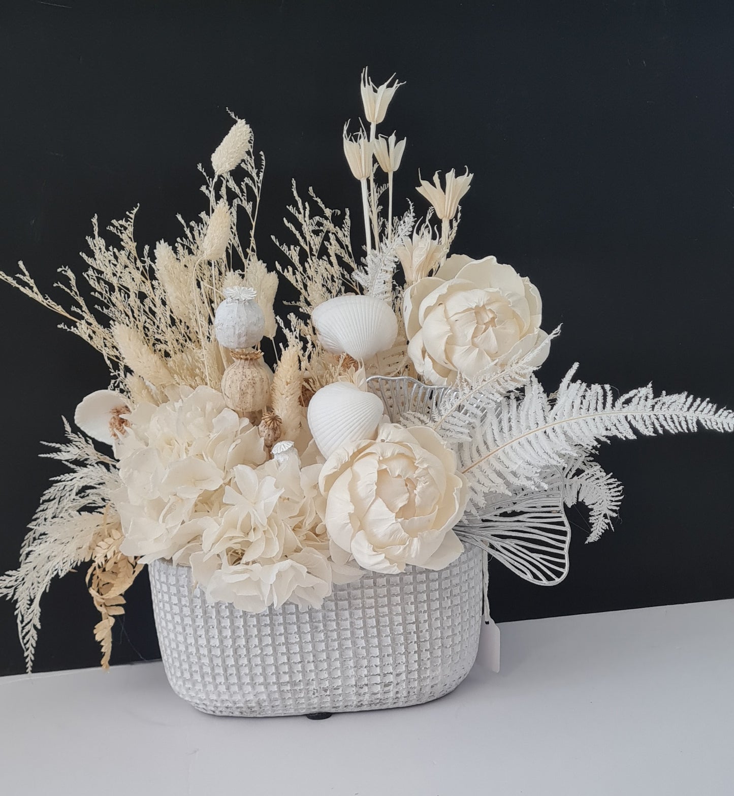 Preserved flower arrangement for home decor or a special gift. 